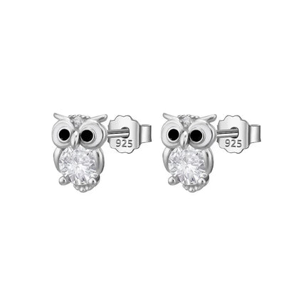 Aretes Búho con Zirconias