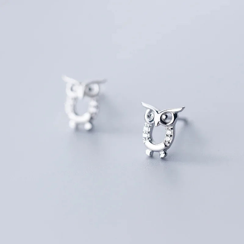Aretes Búho con Zirconias
