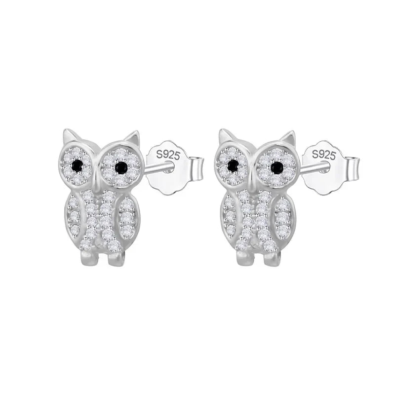 Aretes Búho con Zirconias