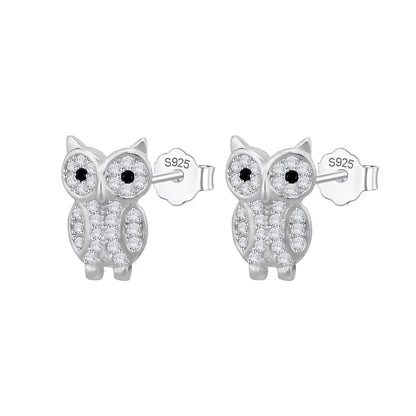 Aretes Búho con Zirconias