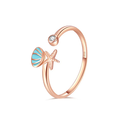 Anillo Concha de Mar Ajustable