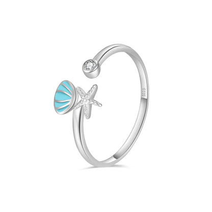 Anillo Concha de Mar Ajustable