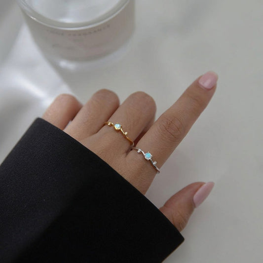 Anillo Abierto Esmaltado de Colores