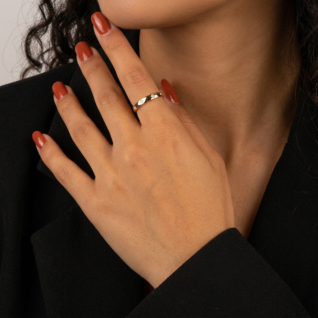 Anillo Abierto Estrella Sencilla