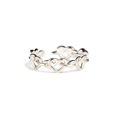 Anillo Abierto Líneas de Corazón