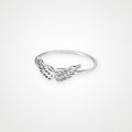 Anillo Alas de ángel plateado