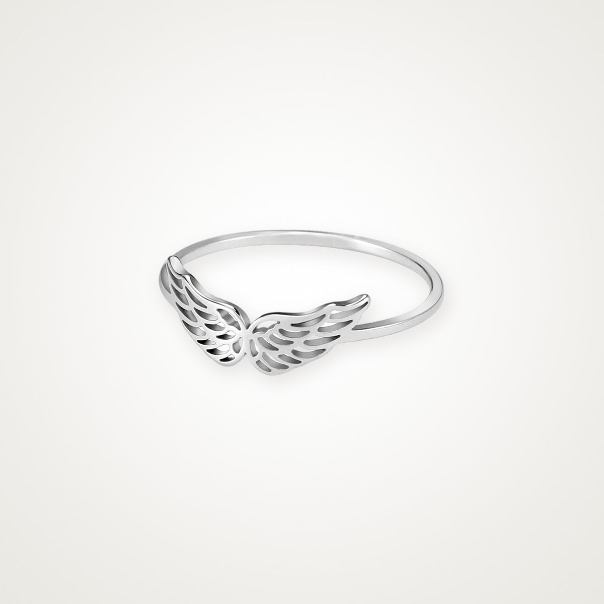 Anillo Alas de ángel plateado