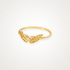 Anillo Alas de ángel dorado