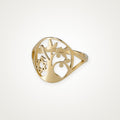 Anillo Árbol de la vida moderno dorado