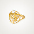 Anillo Árbol frondoso dorado