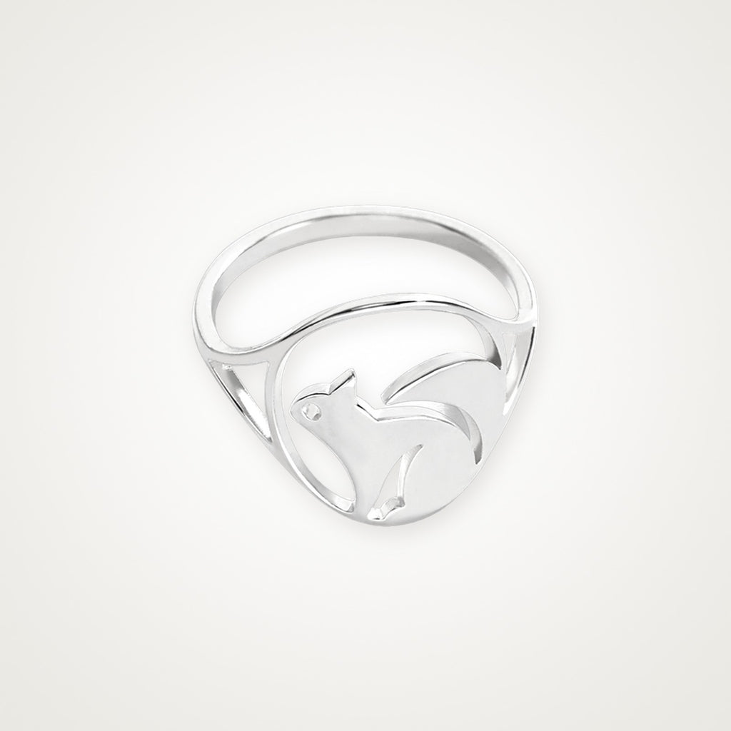 Anillo Ardilla plateado