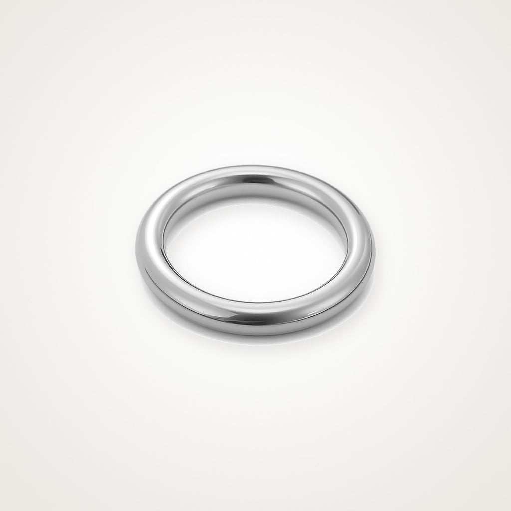 Anillo Argolla gruesa plateado