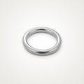 Anillo Argolla gruesa plateado