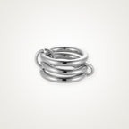 Anillo Aros entrelazados plateado