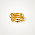 Anillo Aros entrelazados dorado