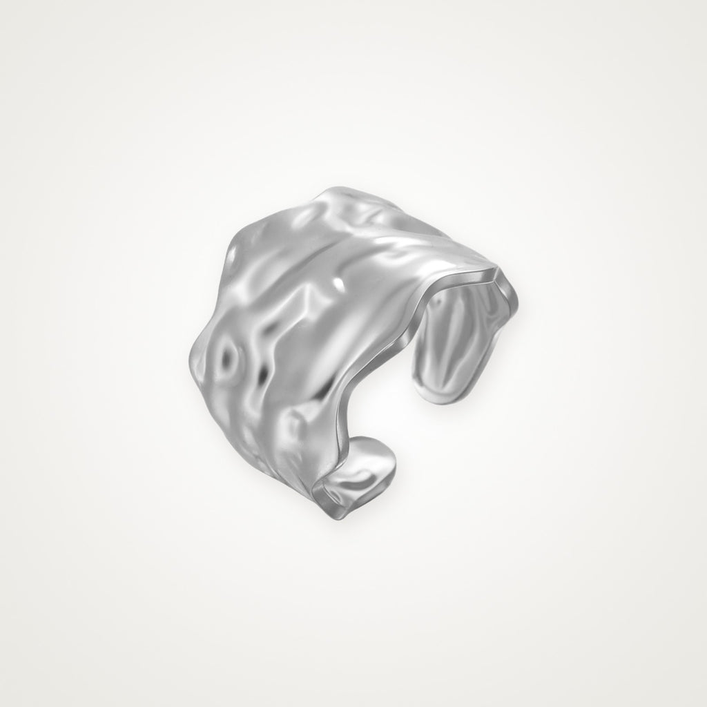 Anillo Arrugado plateado