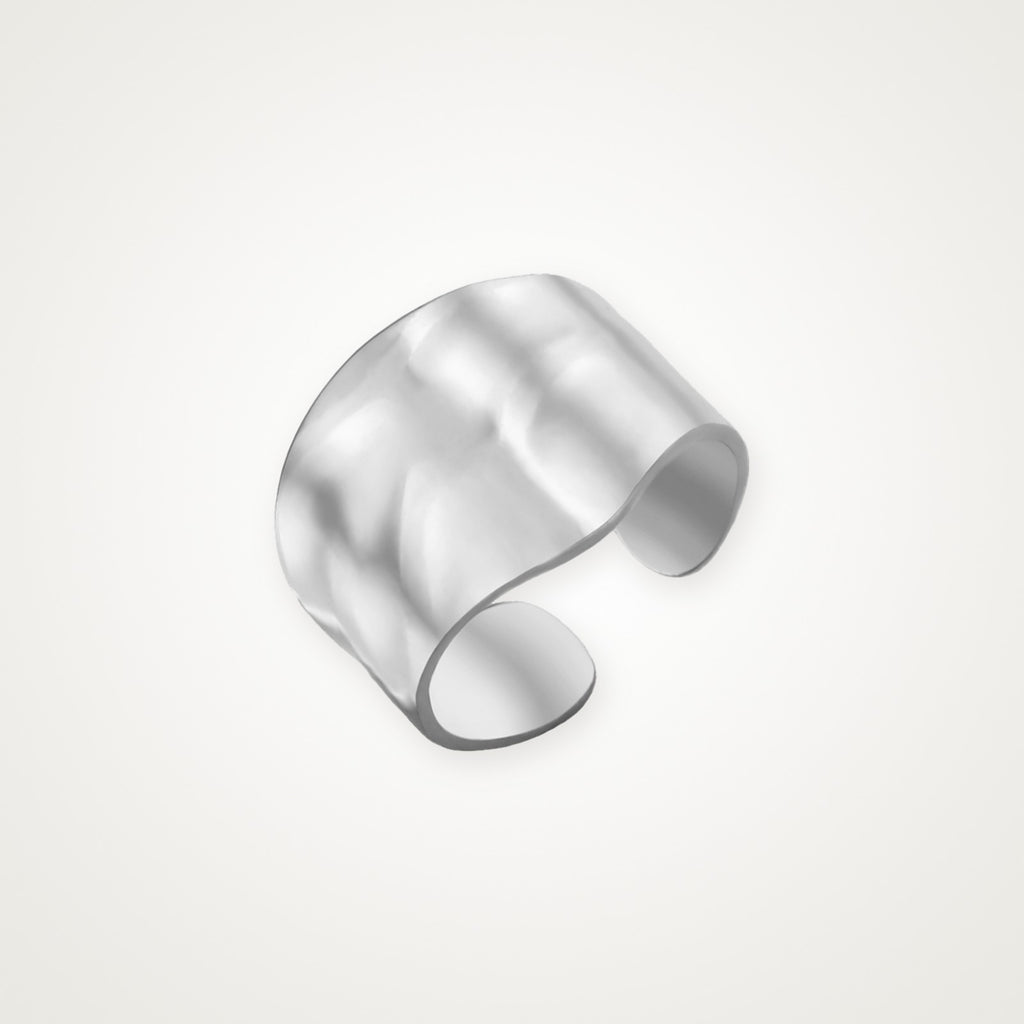 Anillo Banda ancha lisa plateado