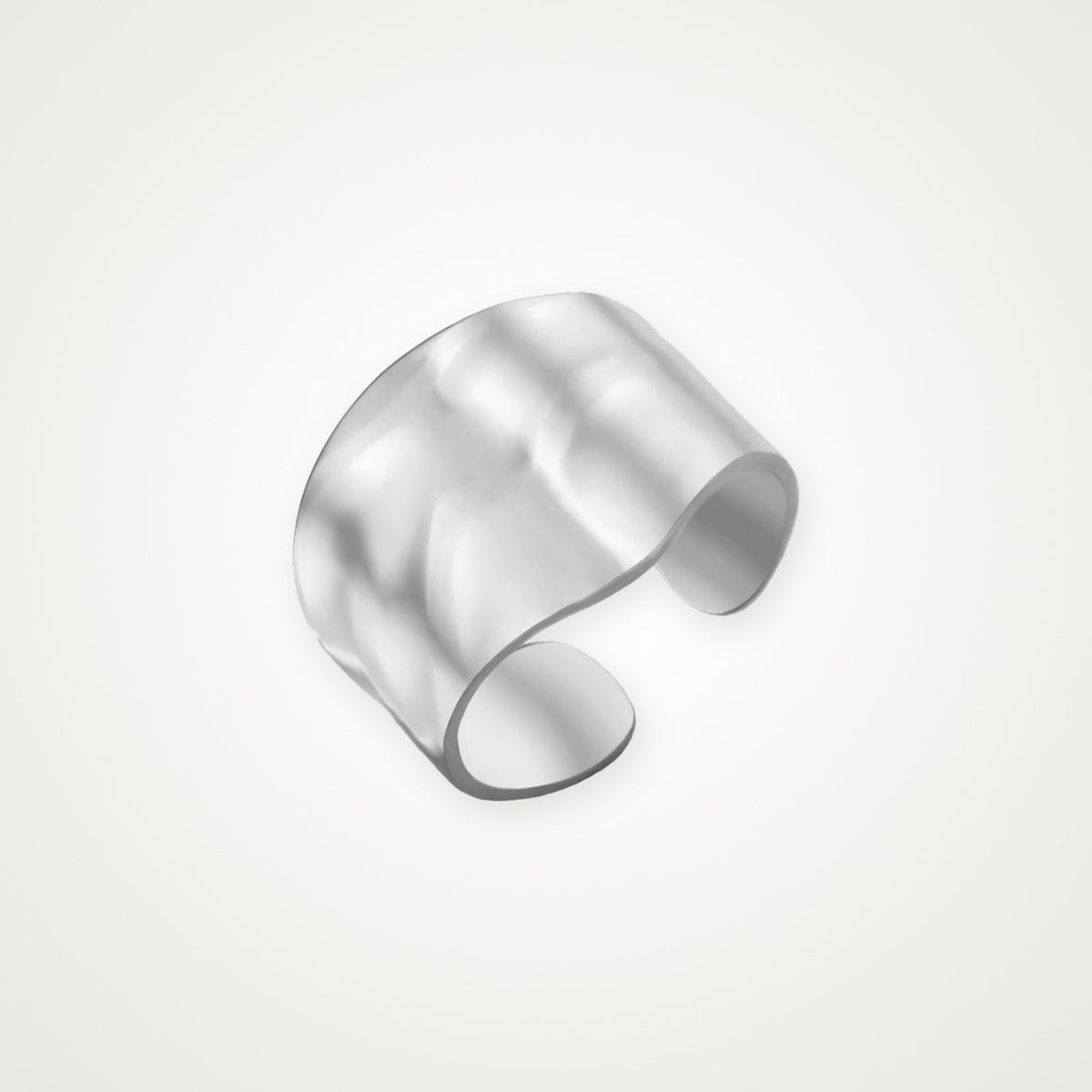 Anillo Banda ancha lisa plateado