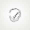 Anillo Banda fundida plateado