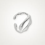 Anillo Banda fundida plateado