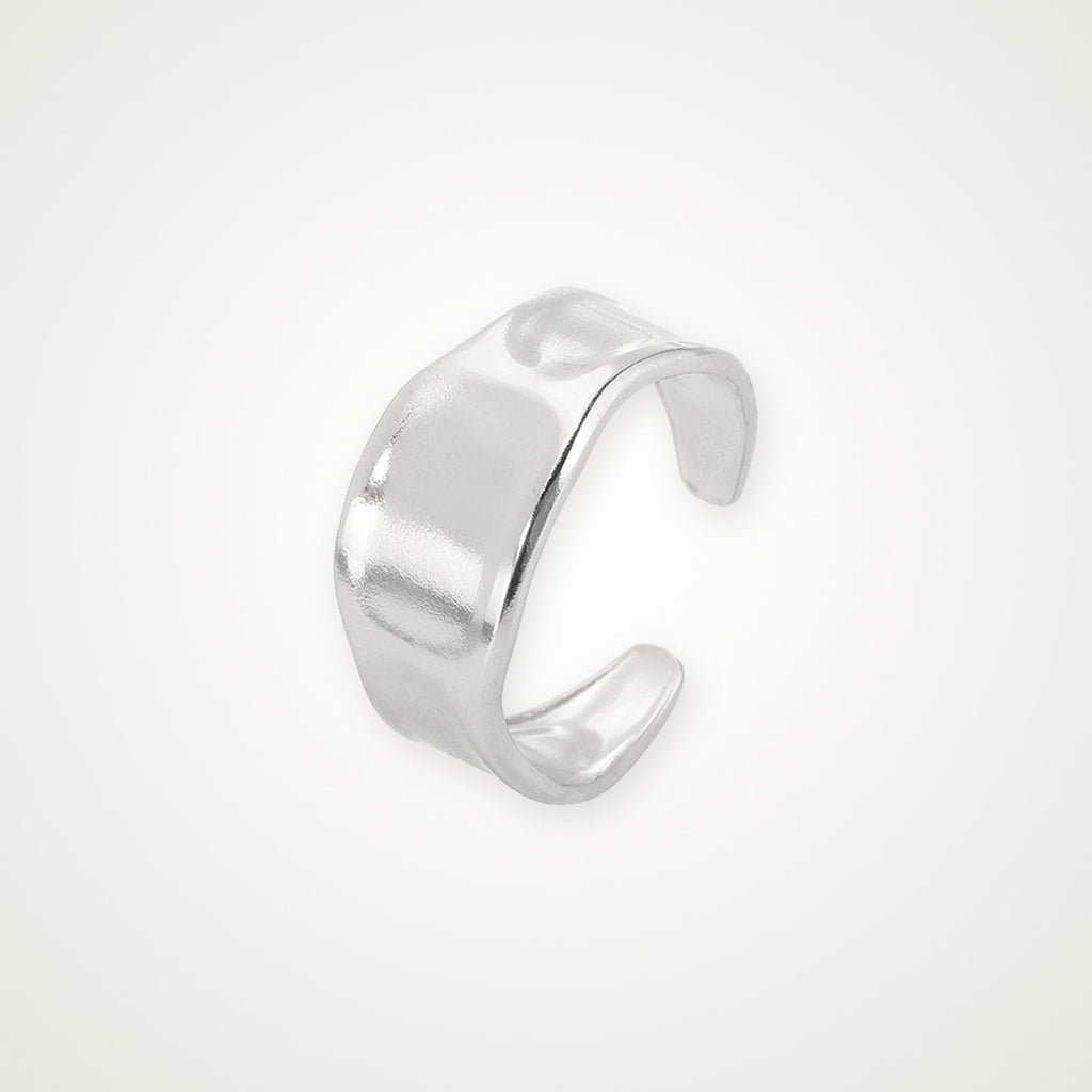 Anillo Banda lisa ancha plateado