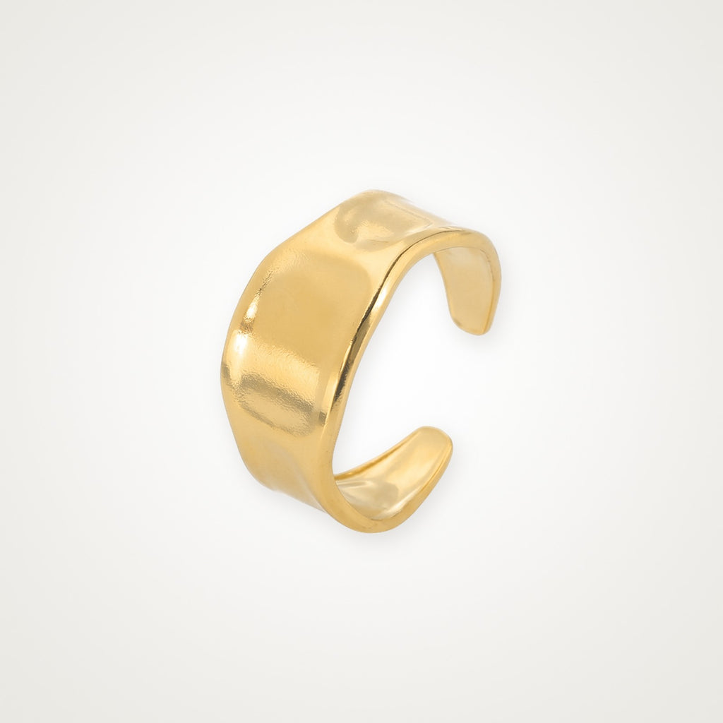 Anillo Banda lisa ancha dorado