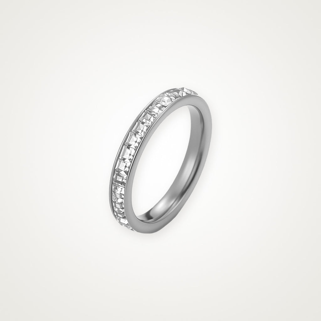 Anillo Brillos plateado