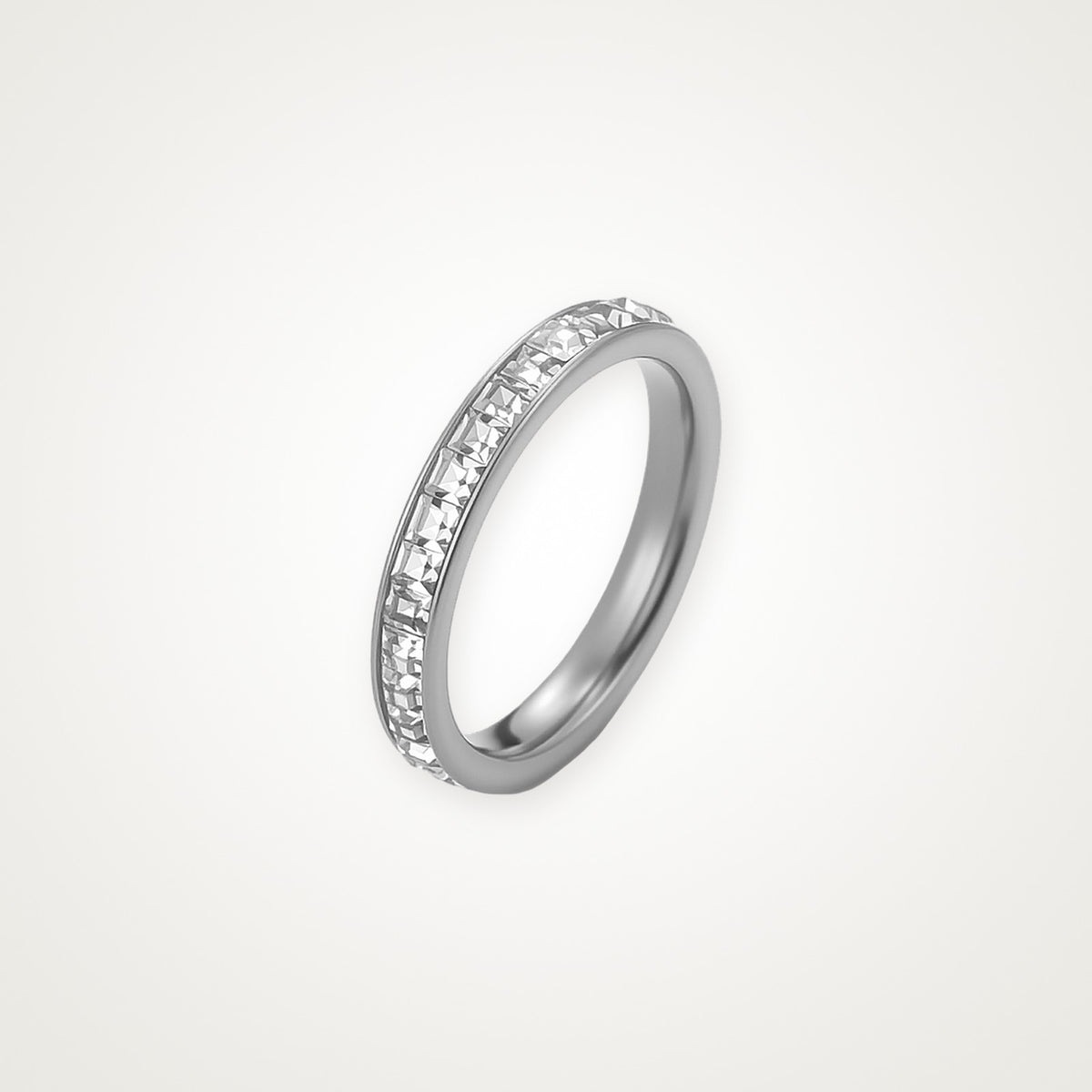 Anillo Brillos plateado