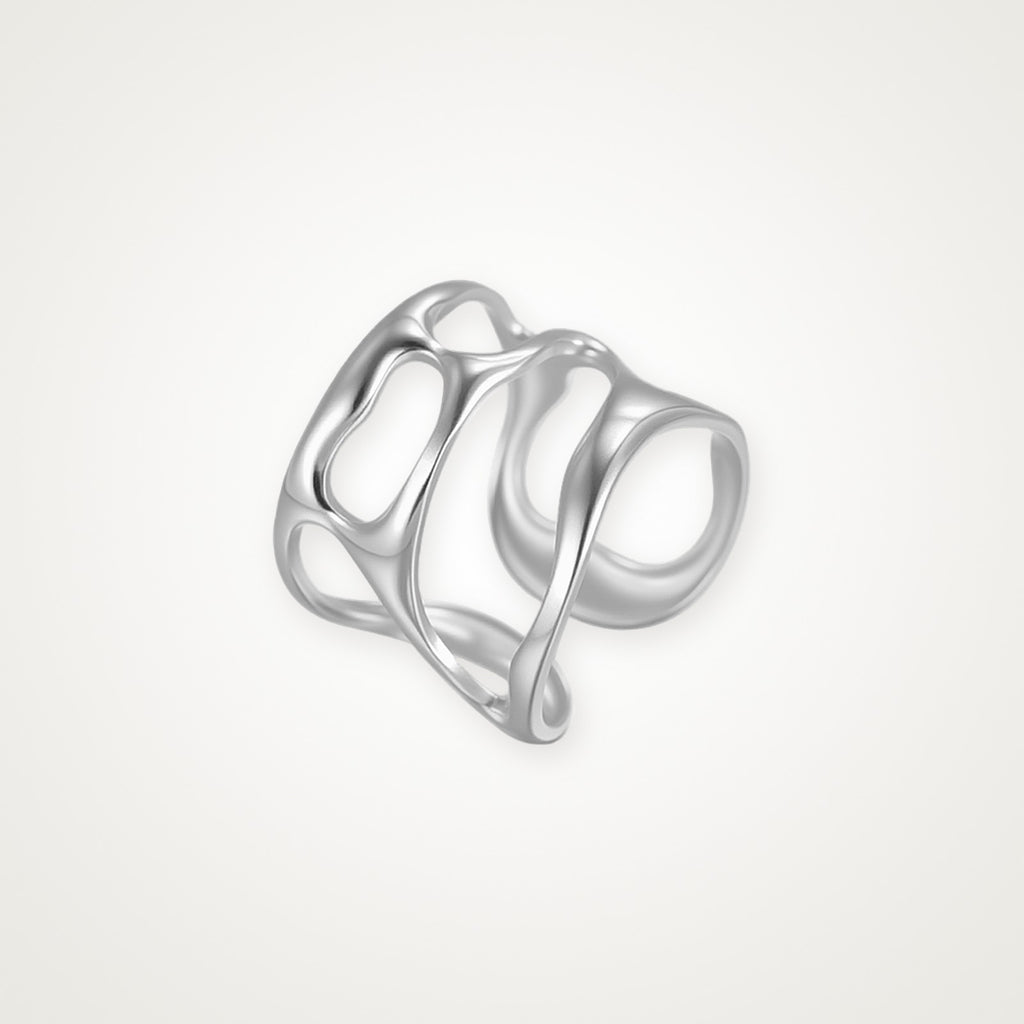 Anillo Burbujas plateado