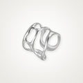 Anillo Burbujas plateado