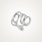 Anillo Burbujas plateado