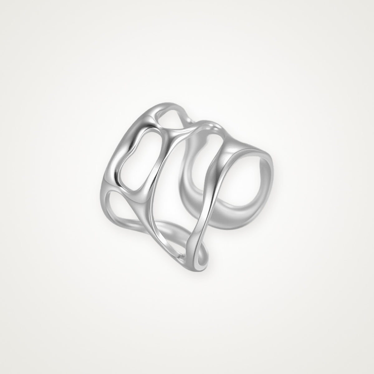 Anillo Burbujas plateado
