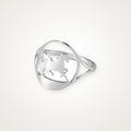 Anillo Caballo en el aro plateado