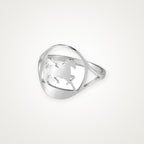Anillo Caballo en el aro plateado