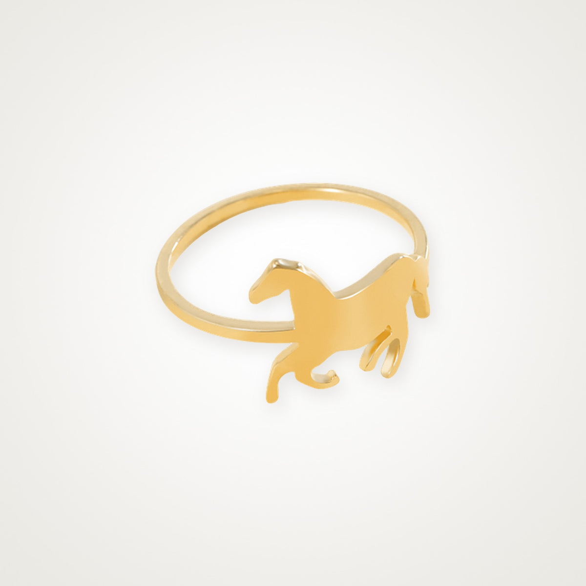 Anillo Caballo galopando dorado