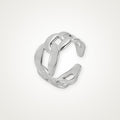 Anillo Cadena gruesa plateado