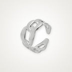Anillo Cadena gruesa plateado
