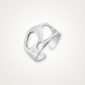 Anillo Calado orgánico plateado