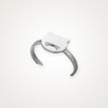 Anillo Carita de gato plateado