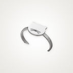 Anillo Carita de gato plateado