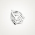 Anillo Chevron plateado