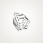 Anillo Chevron plateado