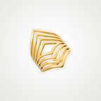 Anillo Chevron dorado