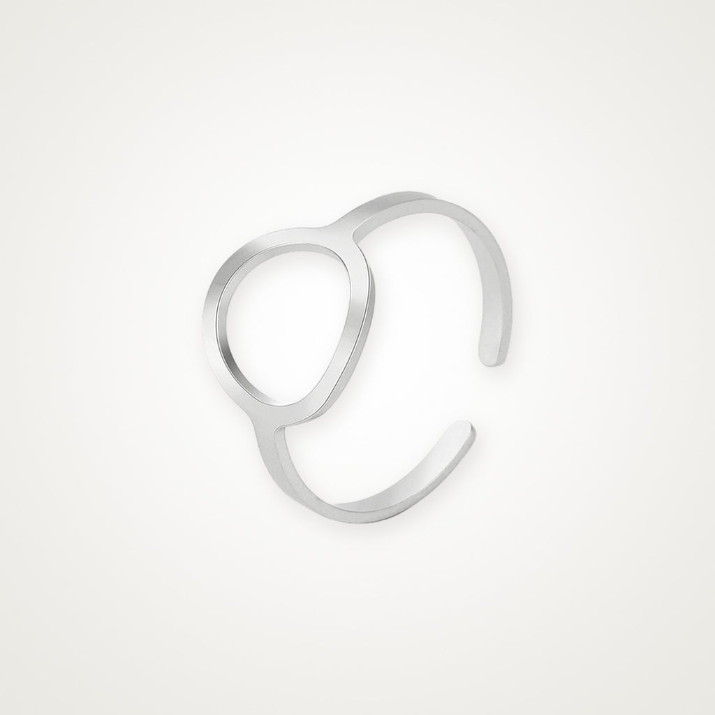 Anillo Círculo abierto plateado
