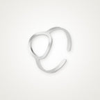 Anillo Círculo abierto plateado