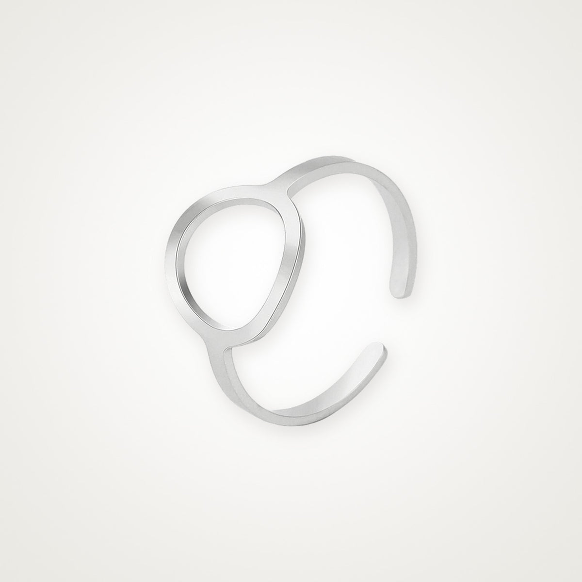 Anillo Círculo abierto plateado