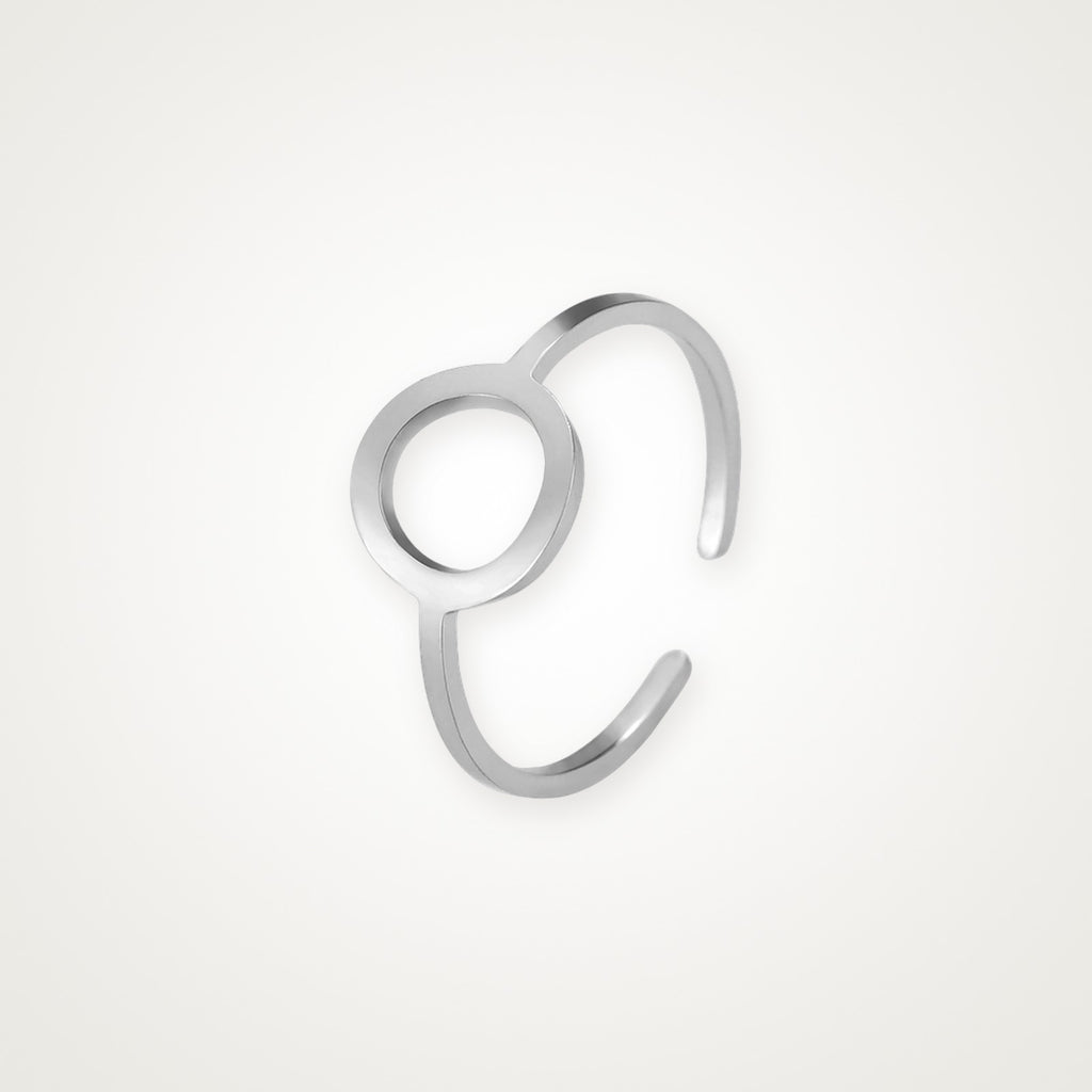 Anillo Círculo mini plateado