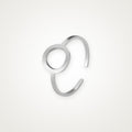Anillo Círculo mini plateado