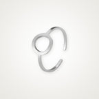 Anillo Círculo mini plateado