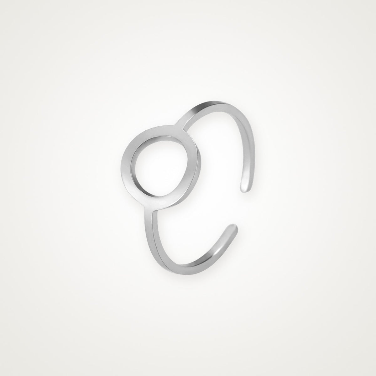 Anillo Círculo mini plateado